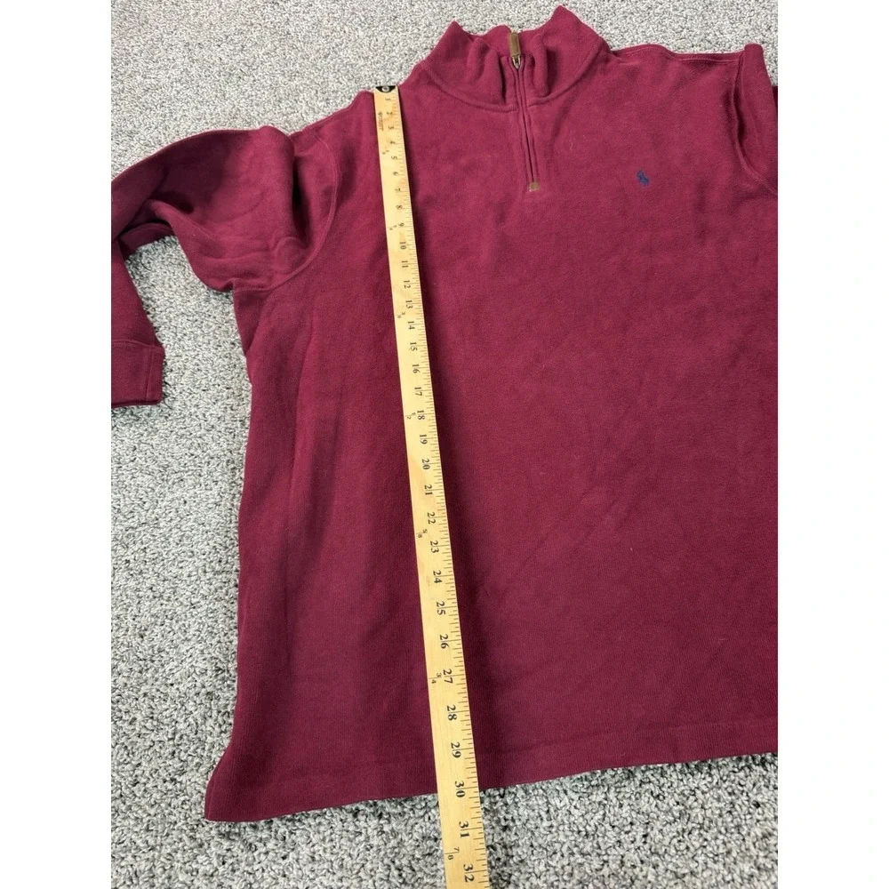 Polo Ralph Lauren  1/4 Zip Sweater Men's Size 2XL Red Preppy
